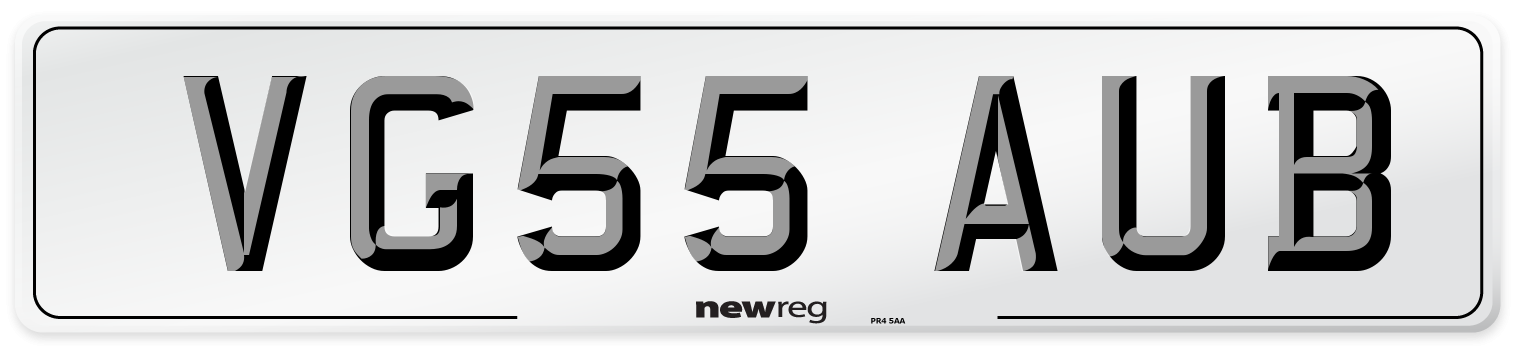 VG55 AUB Number Plate from New Reg